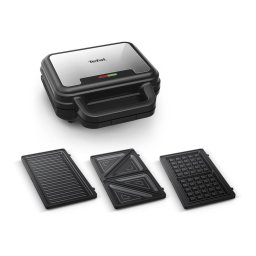 Sandwich maker SW383D10, 700 W, Placi Antiaderente, Negru/Argintiu