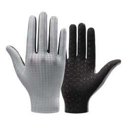 Rockbros Breathable Full Finger Cycling Gloves, Size: XL - Gray