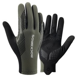 Rockbros cycling gloves spring/summer/autumn, full, size: XXL - green
