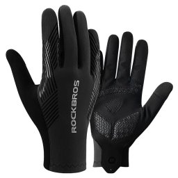 Rockbros cycling gloves spring/summer/autumn, full, size: XXL - black