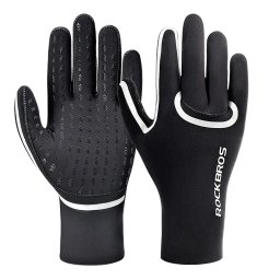 Rockbros full waterproof cycling gloves, size: XXL - black