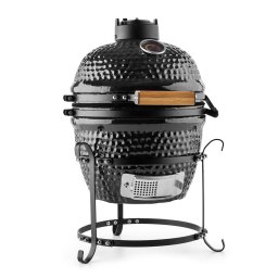 Klarstein grătar kamado, Princesize, ceramică, 11", afumare, BBQ, gătit lent, negru (GQ13-Princesize-B)