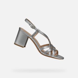 Silver women's sandals Geox Virnilisa 65 S - Women's