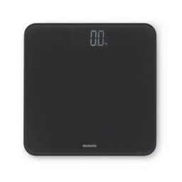 Cantar digital Brabantia ReNew 1003495, Pana la 180 kg, Cu baterii, Inchidere automata, Gri inchis