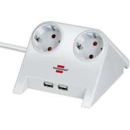 Prelungitor Brennenstuhl Desktop-Power USB-Charger 2x Power 2x USB - white