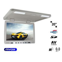 Monitor podwieszany podsufitowy LCD 20cali cali LED IR FM USB SD... (NVOX RF2090U GR)