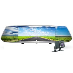 Camera video auto Park View 2 Camera auto video Dual fata/spate, oglinda LCD tactil 7.0 Full HD Black