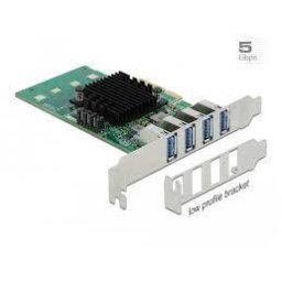 DeLOCK DeLOCK PCIe x4>4x ext. USB 3.0 Quad C.LP