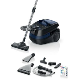 Aspirator cu sac Wet&Dry 1700W, sac 2.5L, rezervor apa 5L, perie tapiterie, perie mobilier, duza pentru spatii inguste, filtru EPA-lavabil, Negru