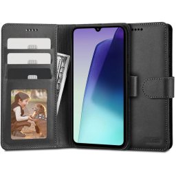 Husa Husă Tech-Protect Wallet pentru Xiaomi Poco C75 / Redmi 14C, tip portofel, neagră
