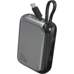 Baterie externa Pocket, 10000 mAh, 30W, Gri
