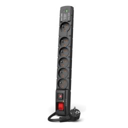 Prelungitor ACAR W2437 surge protector Black 6 AC outlet(s) 230 V 3m