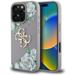 Husa Husa pentru iPhone 16 Pro Max - Guess Hardcase 4G Grained Roses Big Logo (GUHCP16XPGROP4MU) - Purple
