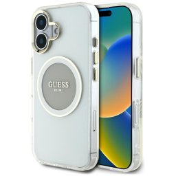 Husa Husa pentru iPhone 16 - IML Metal Colored Circle MagSafe (GUHMP16SHTDRCEDG) - Grey