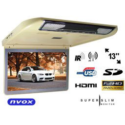 Monitor LCD pentru mașină 13 inch HDMI USB SD