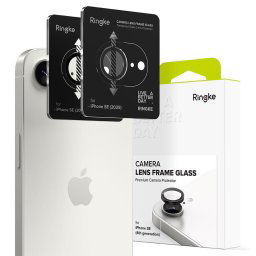 Folie Camera pentru iPhone 16e (set 2) - Ringke Camera Lens Frame Glass - Black