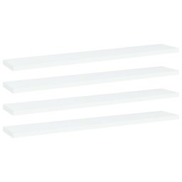Placi biblioteca, 4 buc., alb, 60 x 10 x 1,5 cm, PAL GartenMobel Dekor
