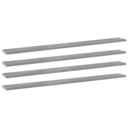 Placi biblioteca, 4 buc., gri beton, 100 x 10 x 1,5 cm, PAL GartenMobel Dekor