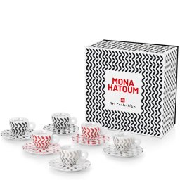 Set illy Mona Hatoum kit 6 cesti espresso si 6 farfurii