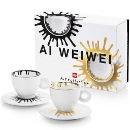 Set illy Ai Weiwei kit 2 cesti cappuccino si 2 farfurii