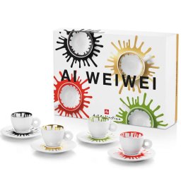 Set illy Ai Weiwei kit 4 cesti espresso si 4 farfurii