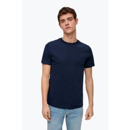 Tricou barbati cu decolteu la baza gatului si croiala Regular fit bleumarin (SELECTATI MARIMEA: L)