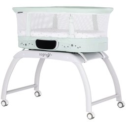 Patut cu leganare si cantar integrat Chipolino Sogno 2 in 1 Pastel Green