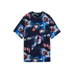 SCOTCH & SODA T-Shirt Relaxed-Fit Aop 180051 SC401 abstract island night aop