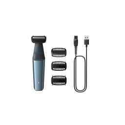 Aparat de Ras / Tuns Corporal Philips Bodygroom Series 3000 BG3027/05 Autonomie 60 Min 2x Pieptene Bidirectional (3 si 5MM) Albastru