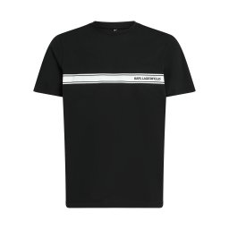 Karl Lagerfeld Tricou negru / alb murdar