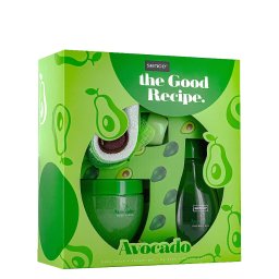 Sence Collection Caseta femei:Balsam de buze+ Gel de dus+ Scrub+Burete de baie 10+150+200ml Avocado