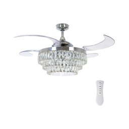 Ventilator LED de tavan FANAWAY 212923 VEIL 6xE14/4,5W/230V crom + telecomandă