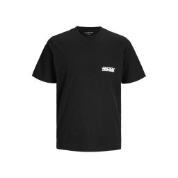 JACK & JONES T-Shirt Jcosago Logo Slub Tee Ss Crew Neck Ln 12276524 C-N10 black