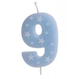 Lumânare colorată cu numărul zilei de naștere, 6 cm - 9