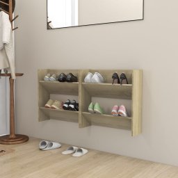Pantofare de perete, 2 buc., stejar sonoma, 60x18x60 cm PAL GartenMobel Dekor