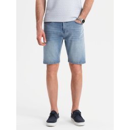 Ombre Denim men's shorts with a classic cut - light blue