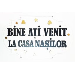 Plăcuță „Bine ați venit la casa nașilor” – 40, 50 sau 60 cm (Alege marimea: 40 cm)