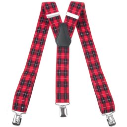 Bretele pentru pantaloni Karo, roșu închis