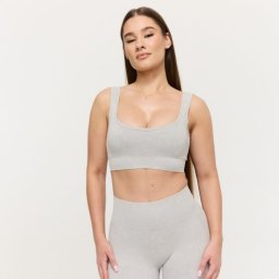 GymBeam Lift Seamless Sports Bra Grey S
