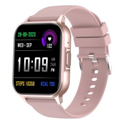 Smartwatch COOSTAR®, Ceas Inteligent Unisex, EM-CR0069-PINK, ecran TFT 1,83”, Rezoluție 240 x 284 px, Apeluri Bluetooth 5.1, Multiple monitorizări sănătate și moduri sport, Brațară silicon roz
