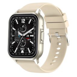Smartwatch COOSTAR®, Ceas Inteligent Unisex, EM-CR0069-WHITEG, ecran TFT 1,83”, Rezoluție 240 x 284 px, Apeluri Bluetooth 5.1, Multiple monitorizări sănătate și moduri sport, Brațară silicon, gold