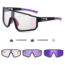 Ochelari de soare polarizați cu lentile fotocromatice, Smart Vision, violet