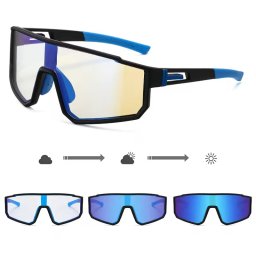 Ochelari de soare polarizați cu lentile fotocromatice, Smart Vision, albastru