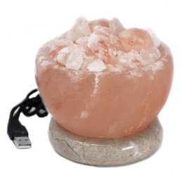 LAMPĂ DE SARE DE HIMALAYA PENTRU PURIFICAREA AERULUI | CONECTARE USB | 8,5 CM