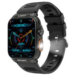 Smartwatch MAXTOP®, Ceas Inteligent Unisex, P5, ecran TFT 1,96”, Rezoluție 410x502, Procesor Realtek 8763E, Aplicație FitCloudPro, Apeluri Bluetooth 5.3, LanternăLED, Multiple monitorizări sănătate și moduri sport, curea de silicon, negru