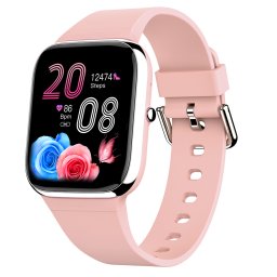 Smartwatch MAXTOP®, Ceas Inteligent Unisex, Y9PRO, ecran TFT 1,85”, Rezoluție 240x280, Procesor JL7013A6, Aplicație HBand, Apeluri Bluetooth 4.0, Glucometru, Multiple monitorizări sănătate și moduri sport, curea de silicon, rose