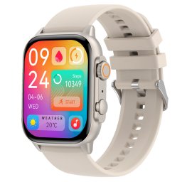 Smartwatch MAXTOP®, Ceas Inteligent Unisex, HK95, ecran AMOLED 1,96”, Rezoluție 410x502, Procesor Realtek 8763EW, Aplicație WearFitPro, Apeluri Bluetooth 5.0, Glucometru, Multiple monitorizări sănătate și moduri sport, curea de silicon, gri