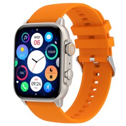 Smartwatch MAXTOP®, Ceas Inteligent Unisex, HK95, ecran AMOLED 1,96”, Rezoluție 410x502, Procesor Realtek 8763EW, Aplicație WearFitPro, Apeluri Bluetooth 5.0, Glucometru, Multiple monitorizări sănătate și moduri sport, curea de silicon, orange