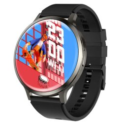 Smartwatch TWINKLER®, Ceas Inteligent Unisex, TKY-S07, ecran AMOLED 1,73”, Rezoluție 466x466, Procesor AB5691G, Oximetru, Aplicație FitCloudPro, Apeluri Bluetooth 5.4, Multiple monitorizări sănătate și moduri sport, Brațară silicon negru