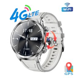 Smartwatch GSM TWINKLER®, Ceas Telefon Inteligent, TKY-H19, ecran de safir AMOLED 1,75”, Rezoluție 466x466 DPI, Procesor SL8541E de mare viteză, GPS, Cameră rotativă retractabilă, Baterie 1000mAh, Multiple monitorizări sănătate și moduri sport, Brațară si